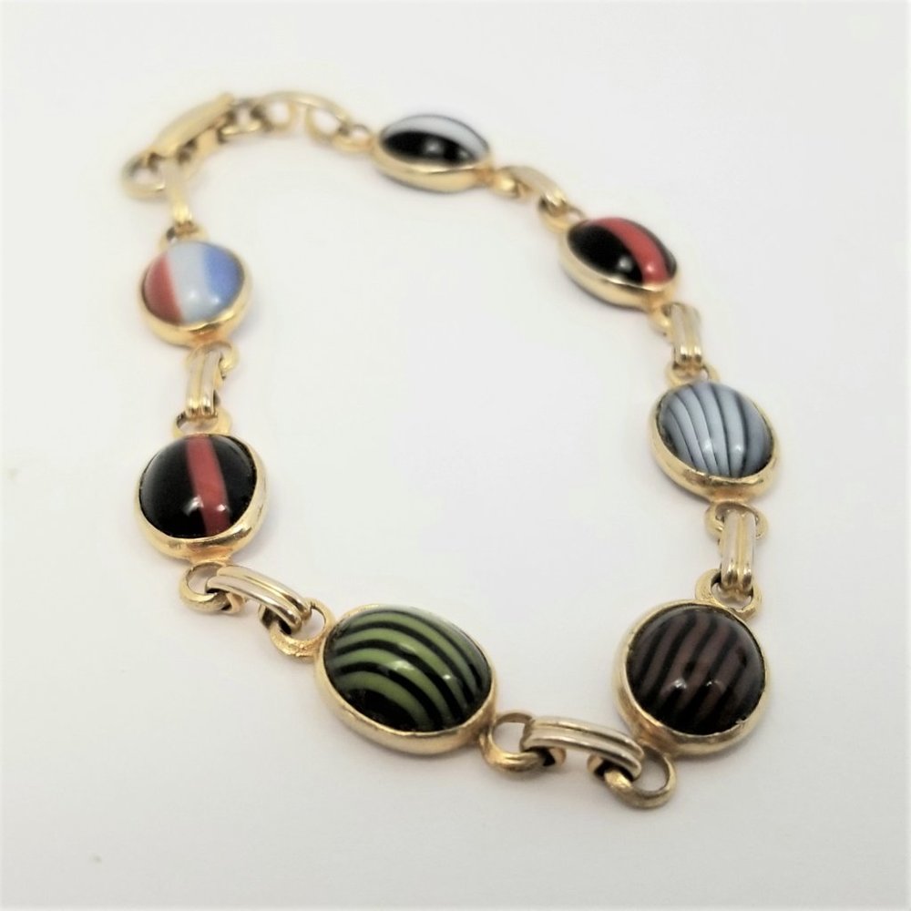 Sweet Faux Precious Gems Bracelet